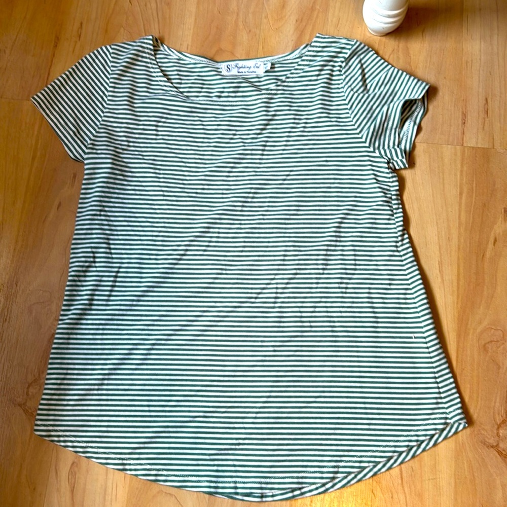 Fighting Eel Green and White Fitted Short Sleeve T-Shirt